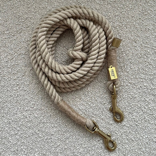 Adjustable and soft dog leash Beige