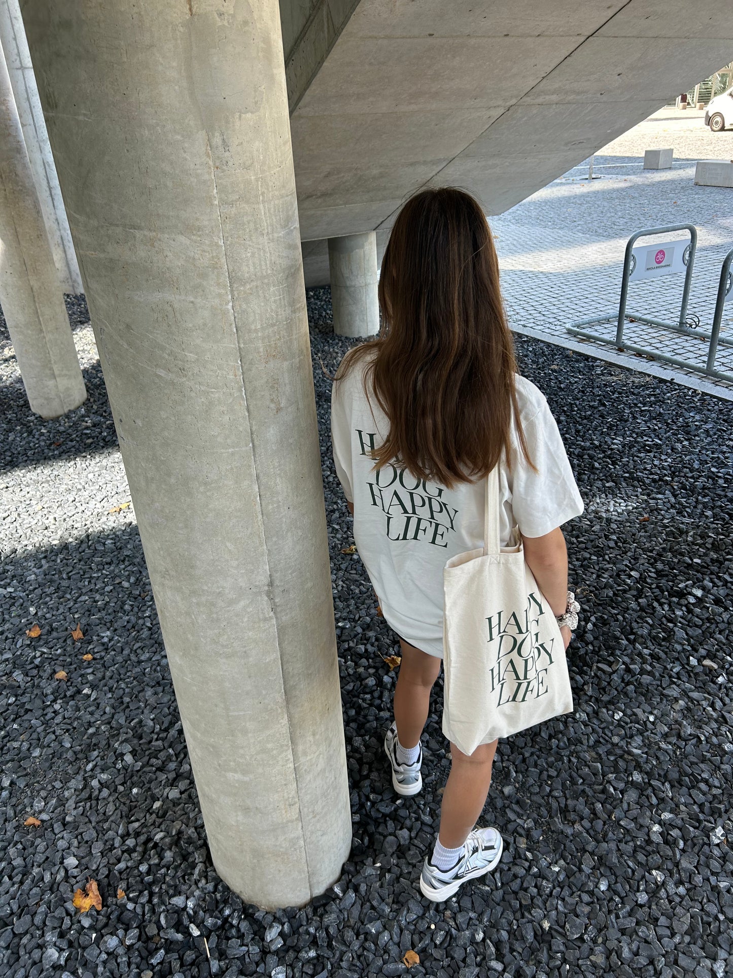 Happy dog Happy life Tote Bag