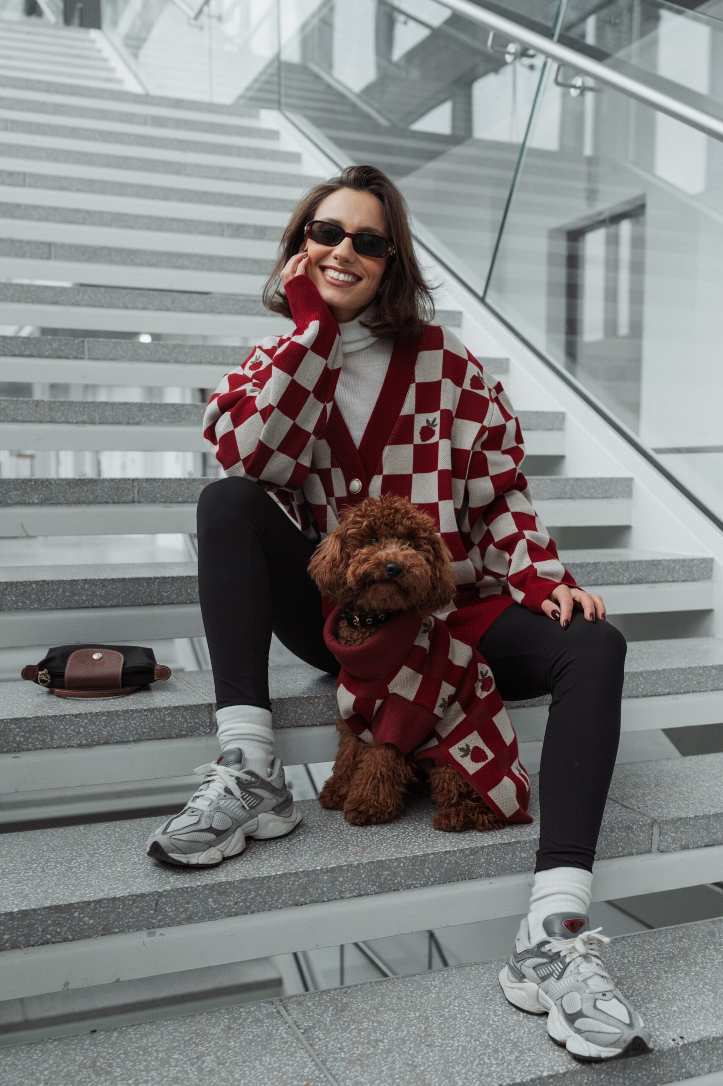 Strawberries cardigan for dogmoms