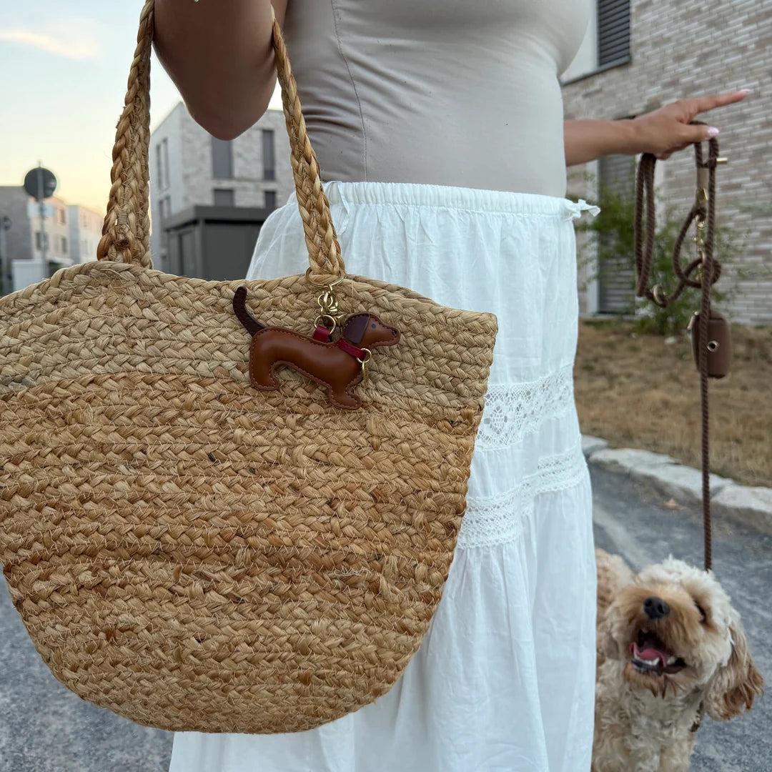 Bag charm dachshund Bordeaux