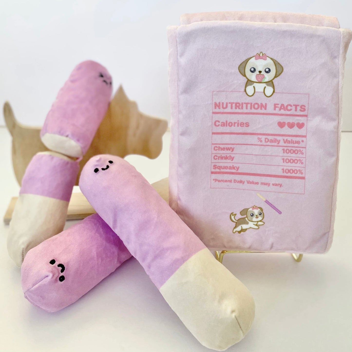 Strawberry Pawky Interactive/Nosework 4 Piece Dog Toy