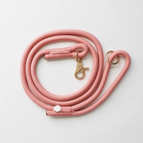 Braided leash pink