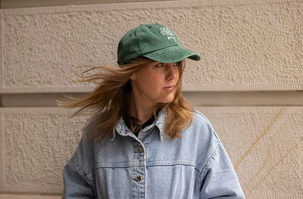 DOG VIBES ONLY CAP VINTAGE GREEN