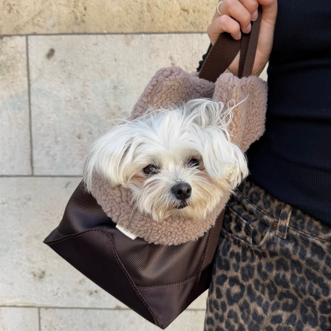 Cali Dog bag with teddy lining