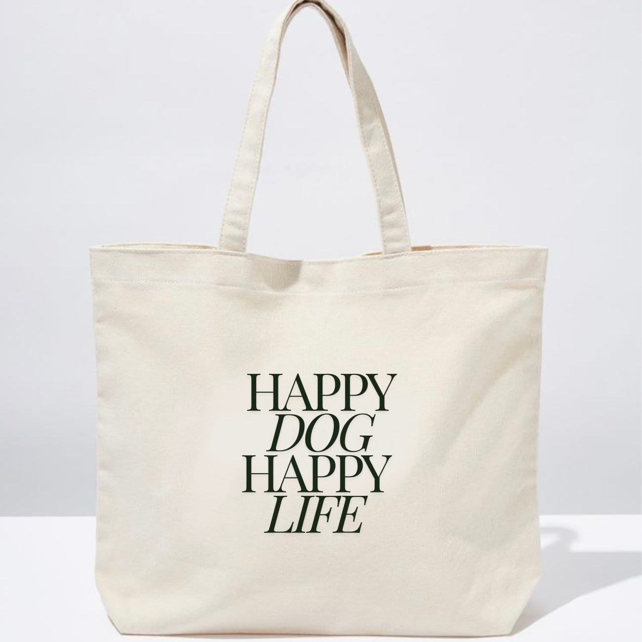 Happy dog Happy life Tote Bag