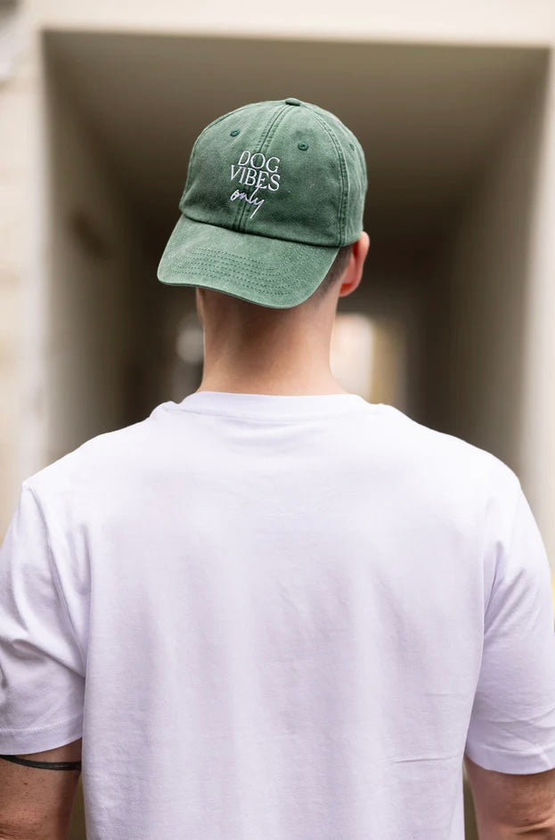 DOG VIBES ONLY CAP VINTAGE GREEN