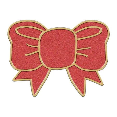 Collar charm Red Glitter Bow