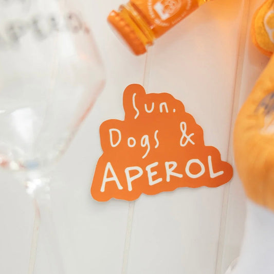 Vinyl Sticker "Sun, Dogs & Aperol" Soft Touch