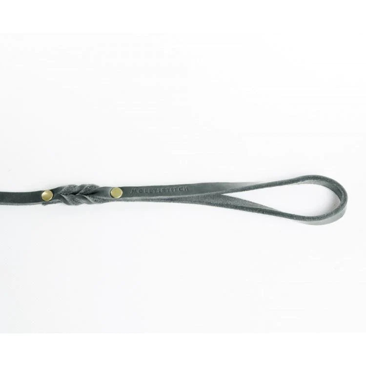 Butter leather city dog leash Timeless Grey