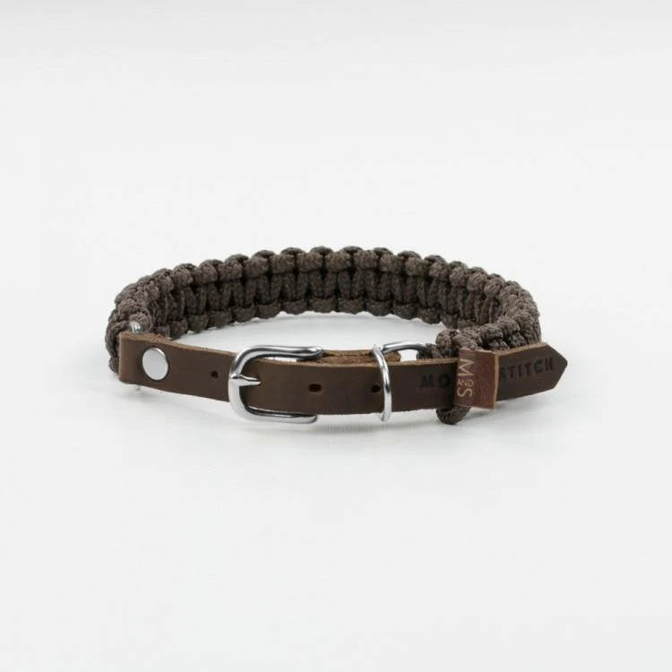 Touch of leather dog collar Chocolate