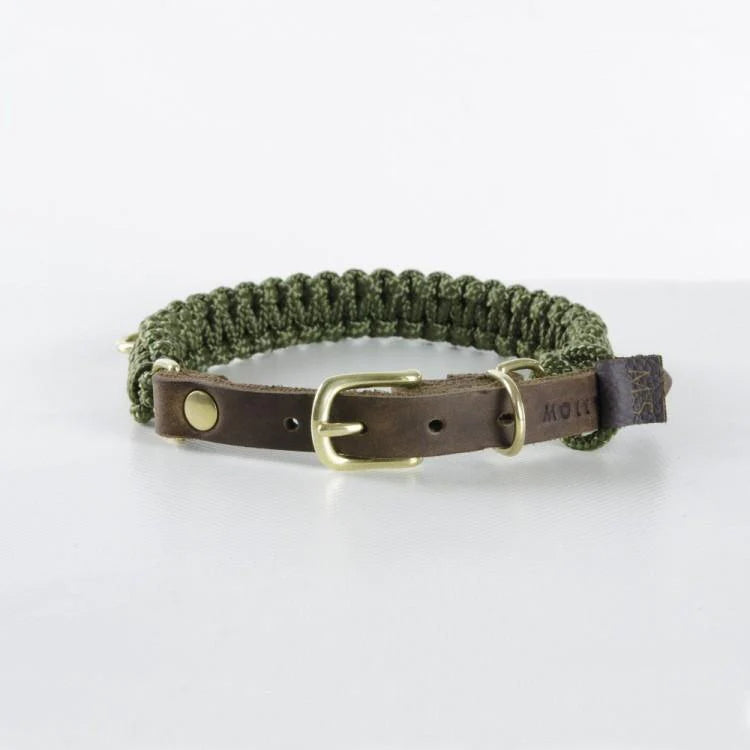 Touch of leather dog collar Military