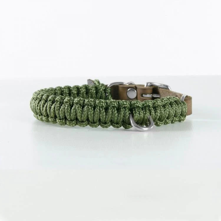 Touch of leather dog collar Military