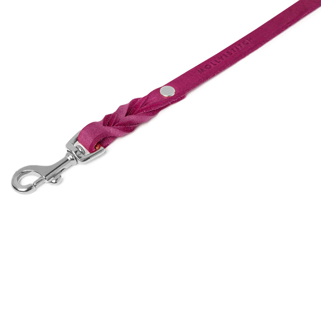 Butter Leather 3X adjustable dog leash Flamingo